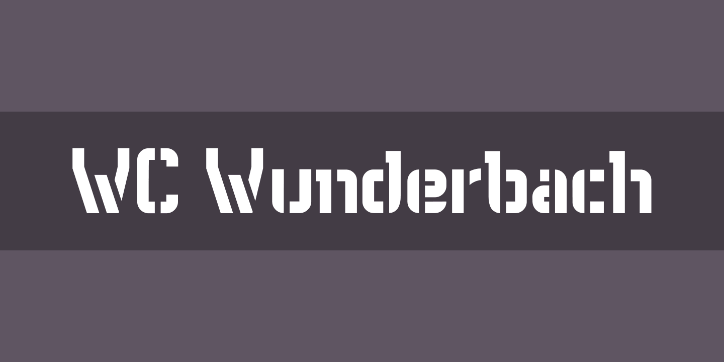 Пример шрифта WC Wunderbach